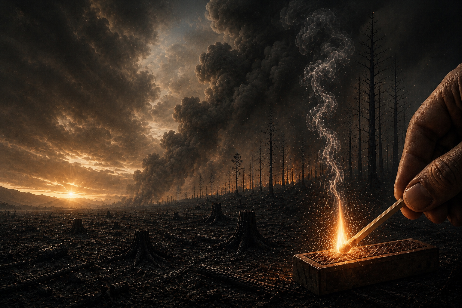THE MATCH INSIDE THE FOREST